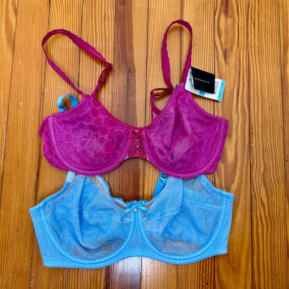 NWT WACOAL Halo Lace Underwire Bras (2) 36C
